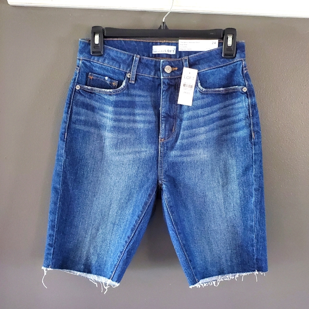 LOFT high rise skinny curvy bermudas 24/00